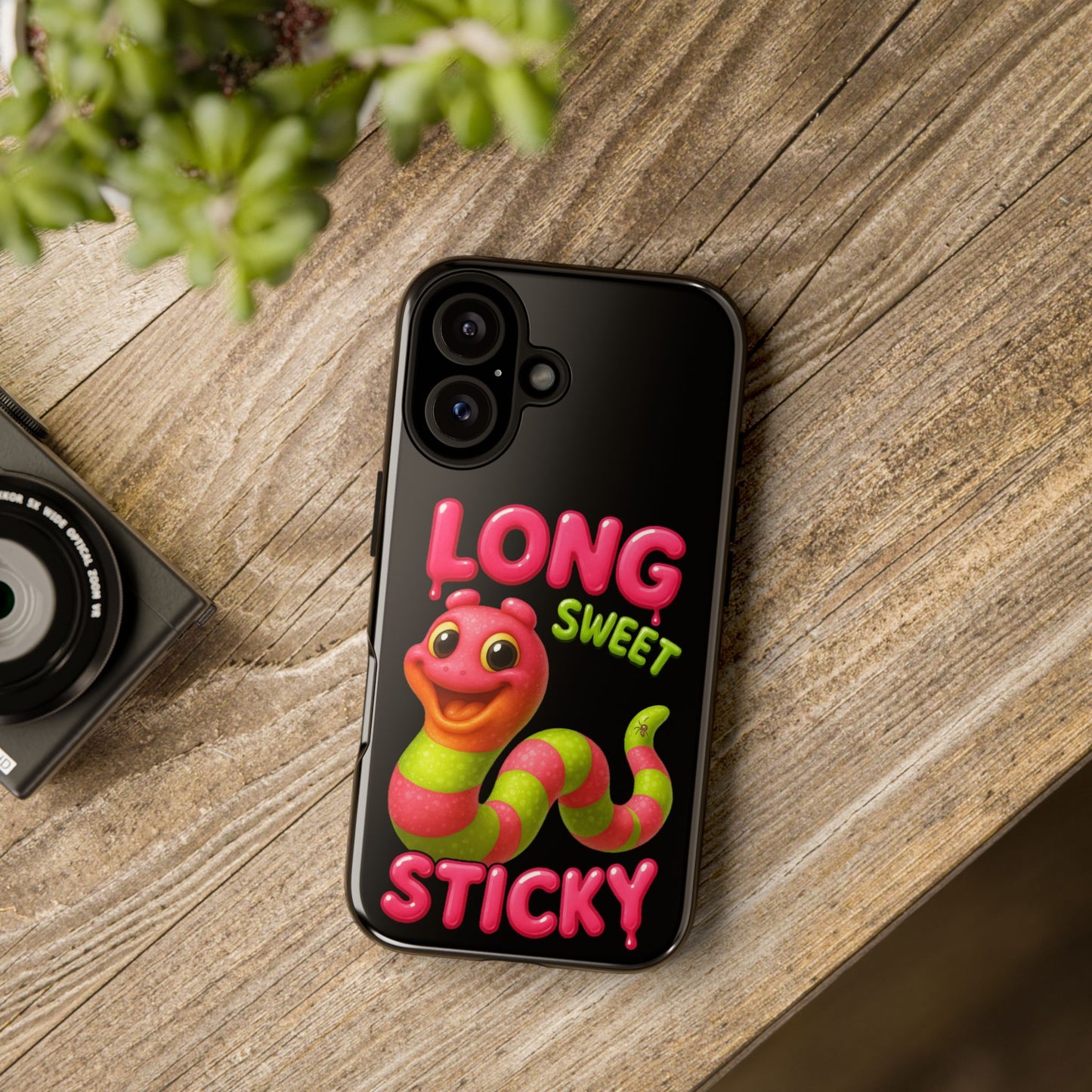 Phone Case — "Long Sweet Sticky" Cute Candy Snake Protective Case