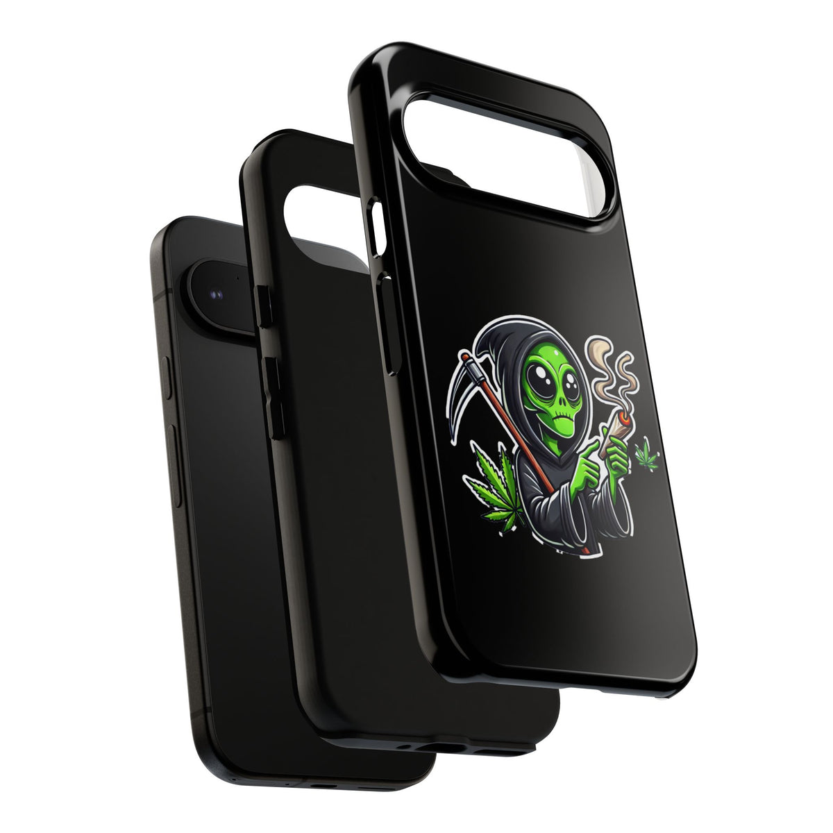 Reaper Alien Phone Case – Cute Grim Reaper Smoking Weed iPhone Case