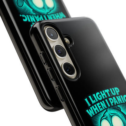 Phone Case — "I Light Up When I Panic" Glow Fish Anxiety Phone Case