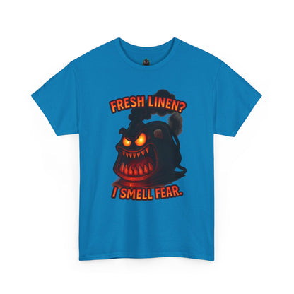 Fresh Linen? I Smell Fear Tee | Scary Laundry Monster Halloween Shirt