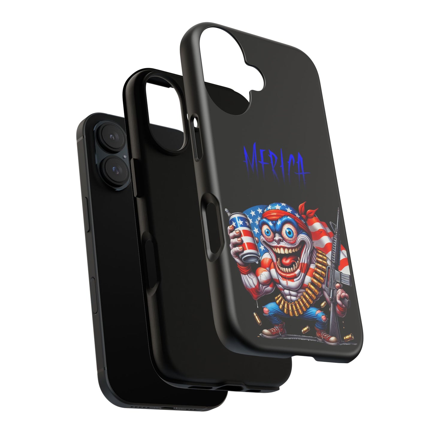 Phone Case — Patriotic 'Merica Clown with Flag, Beer & Rifle