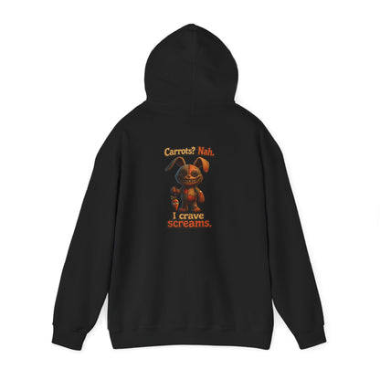Voodoo Bunny "I Crave Screams" Horror Hoodie