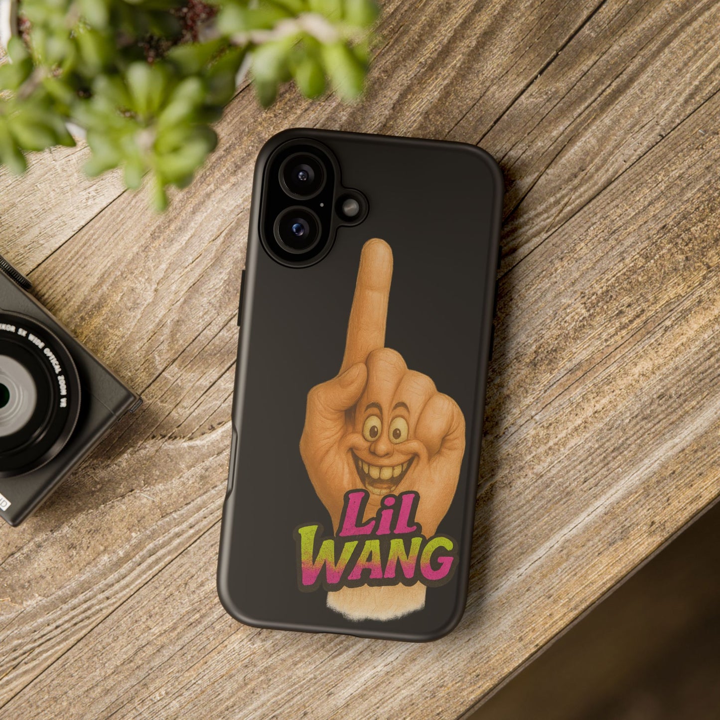 Phone Case — 'Lil Wang' Humorous Middle Finger Character Protective Cover
