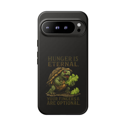 Phone Case — "Hunger Is Eternal, Your Fingers Are Optional" Turtle Monster Design