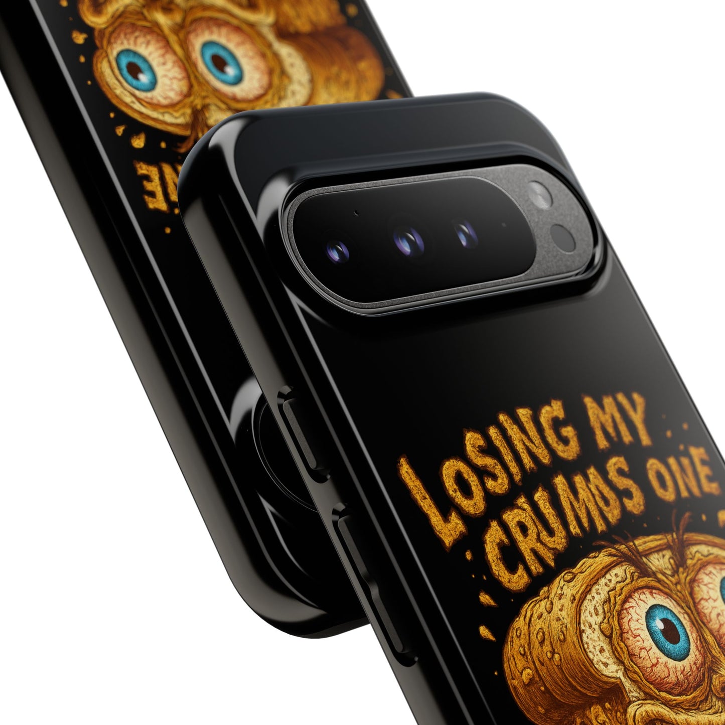 Phone Case — "Losing My Crumbs One Thought at a Time" Funny Retro Bread Illustration