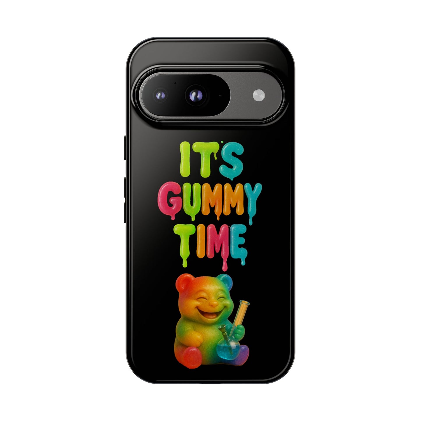 Phone Case — "It's Gummy Time" Rainbow Gummy Bear Protective Cover