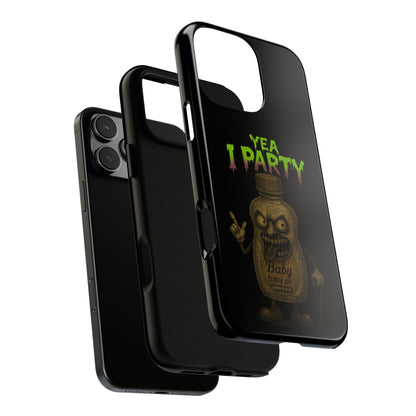 Phone Case — 'Yea I Party' Creepy Baby Bottle Graphic