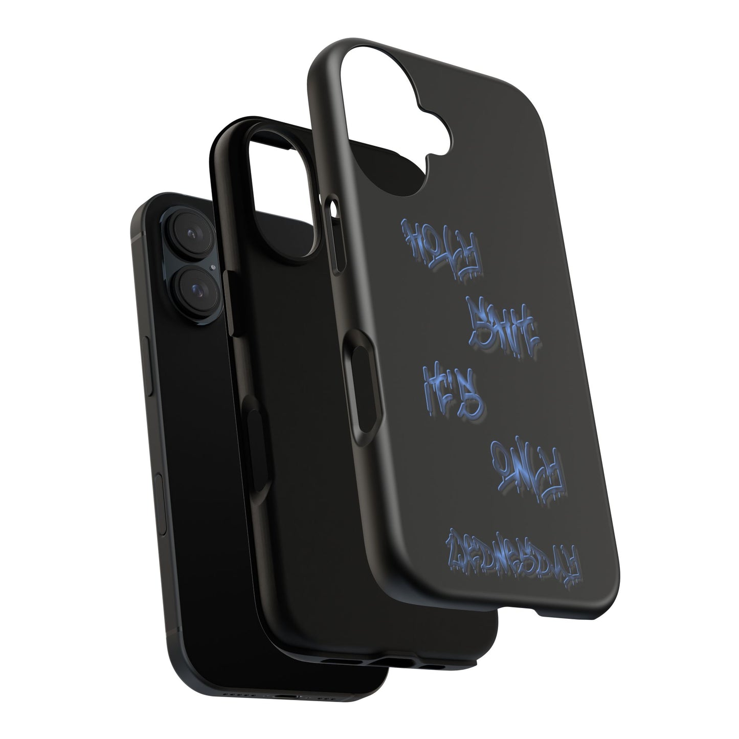 Phone Case — Blue Neon Graffiti "Tough Cases" Protective Cover