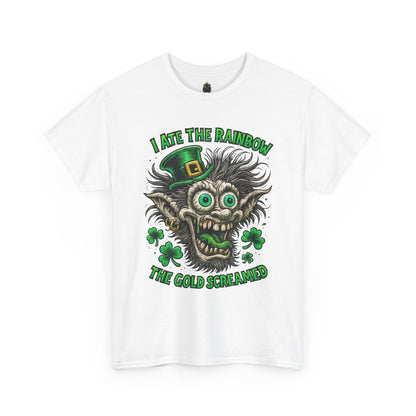 I Ate the Rainbow The Gold Scream'd T-Shirt | Creepy Leprechaun St. Patrick's