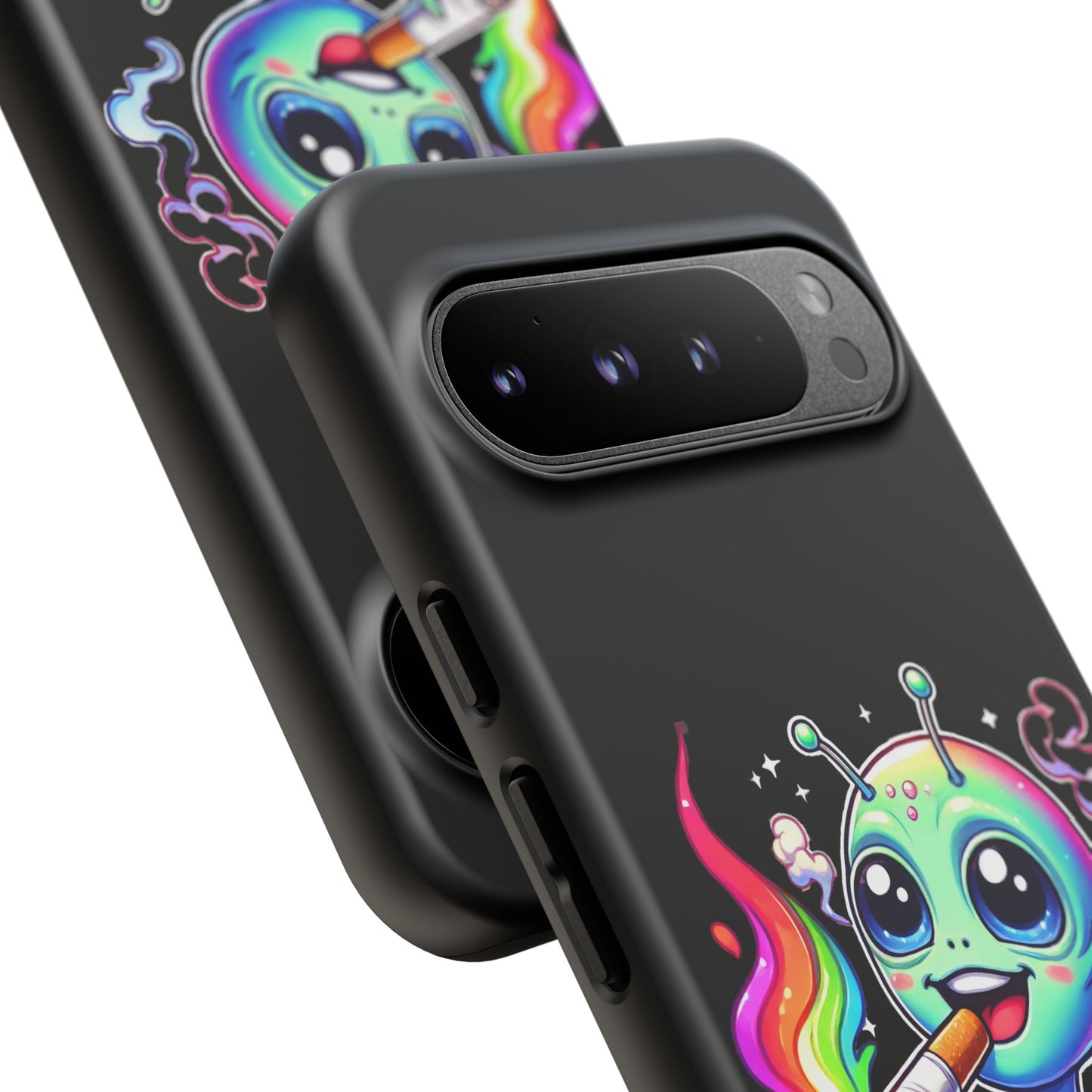 Alien Smoking Rainbow Joint Phone Case — Cute Psychedelic Cannabis iPhone Cover