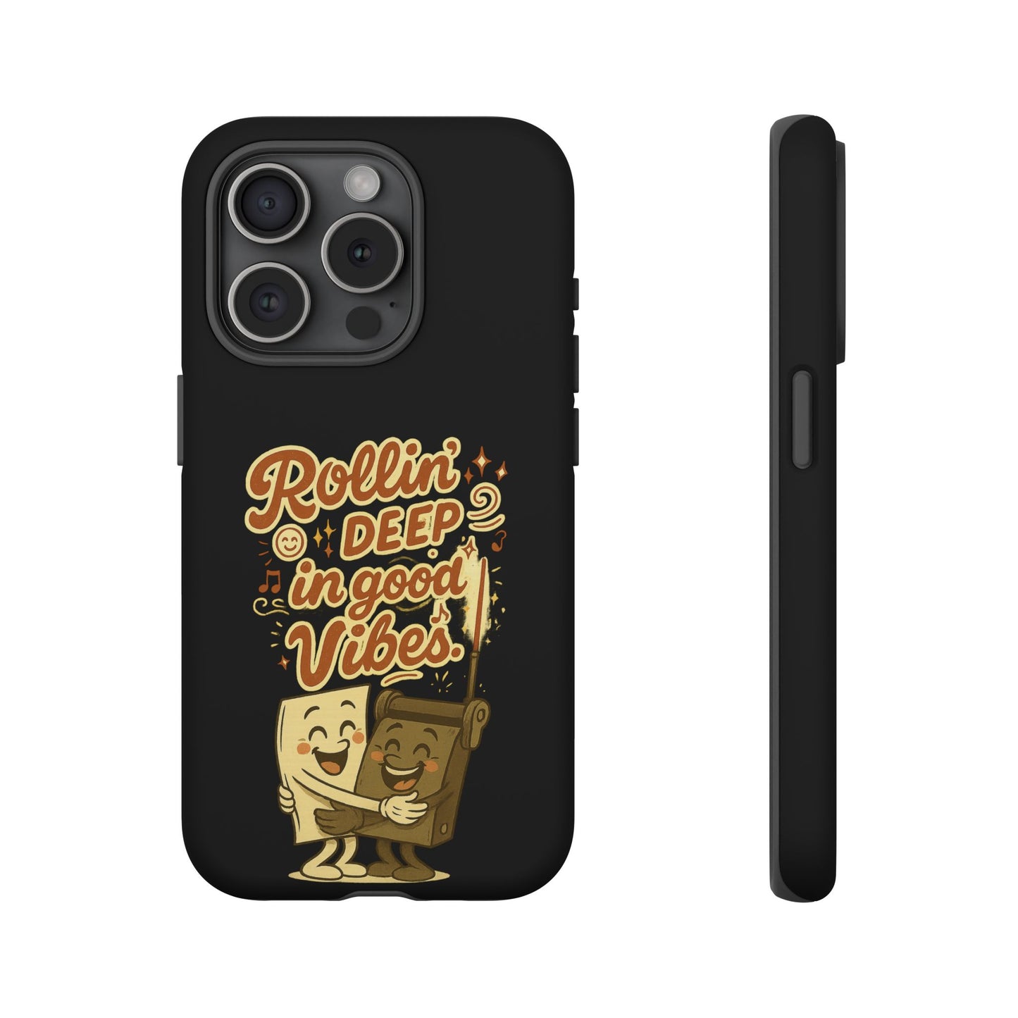 Phone Case — "Rollin' Deep in Good Vibes" Cartoon Retro Design