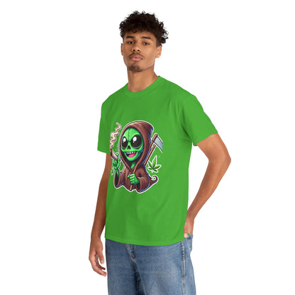 Reaper Smoking Joint T‑Shirt — Cute Grim Reaper Stoner Tee