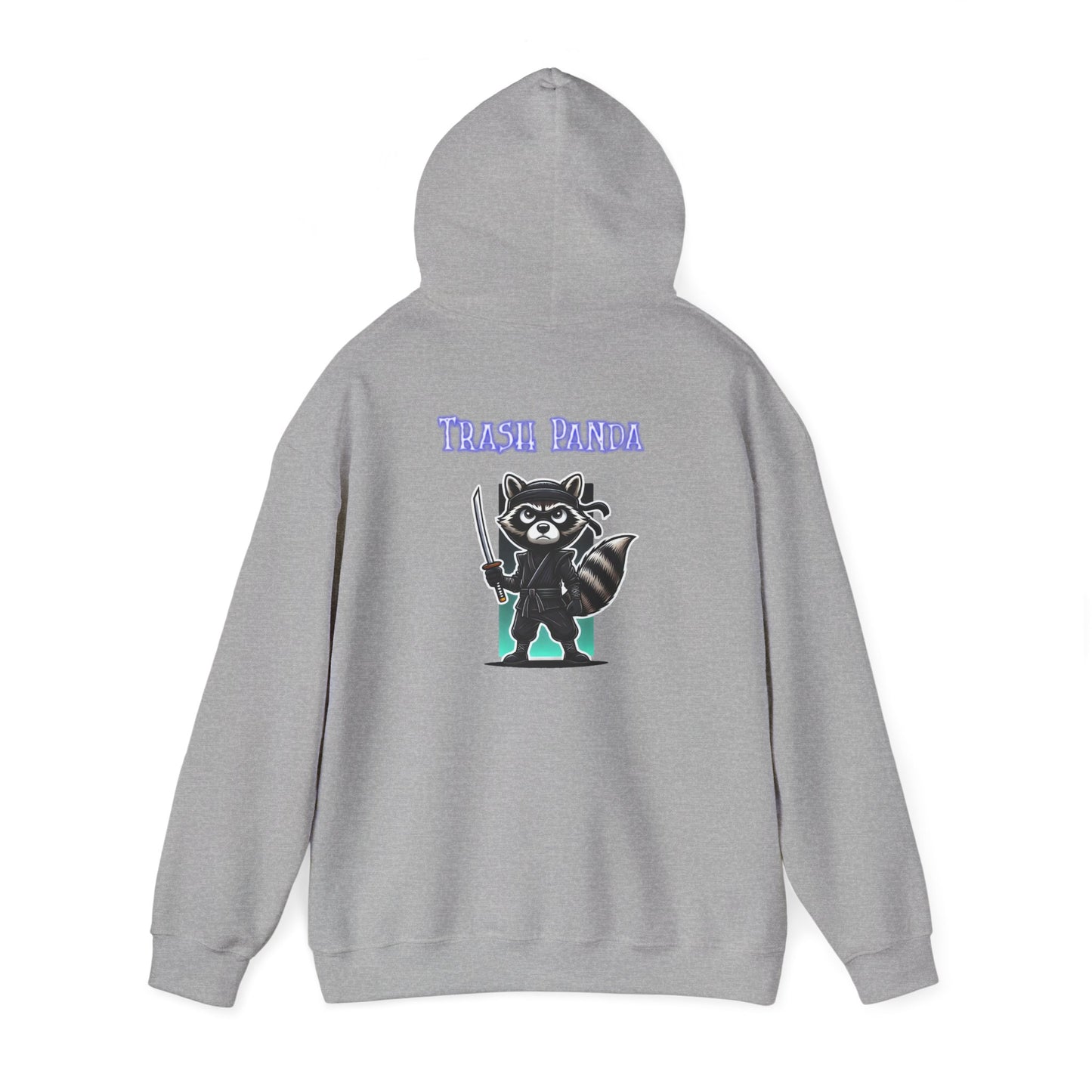 Raccoon Samurai Hoodie — "Trash Panda" Graphic Hooded Sweatshirt