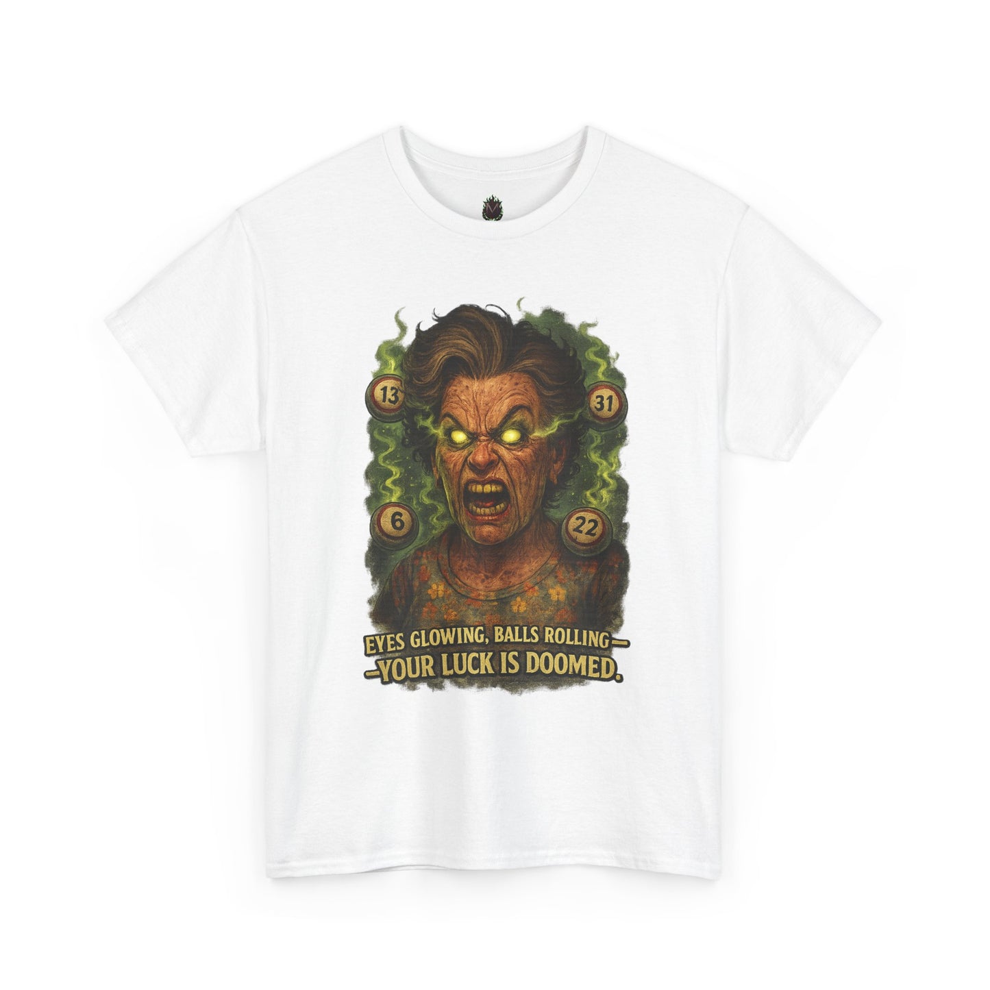 Your Luck Is Doomed T-Shirt | Horror Dice Seer, RPG Tabletop Tee