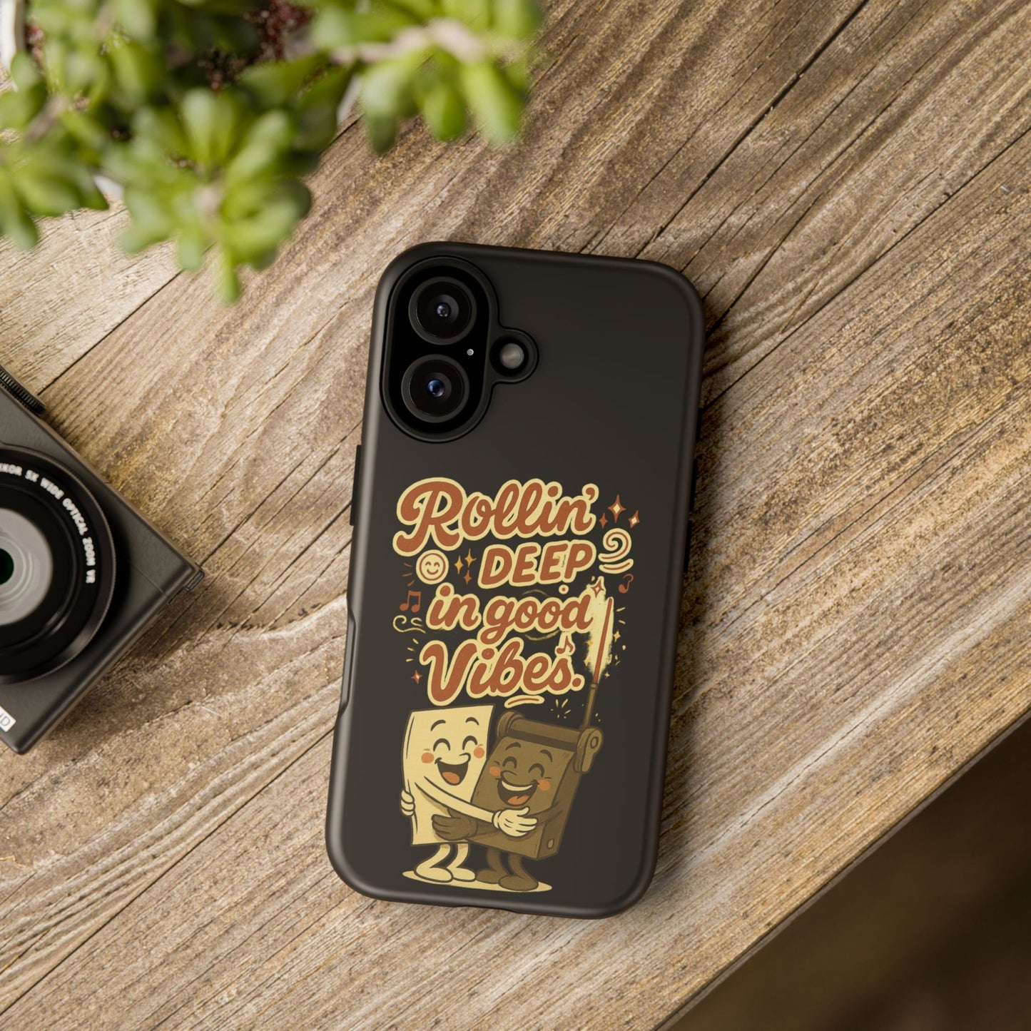 Phone Case — "Rollin' Deep in Good Vibes" Cartoon Retro Design