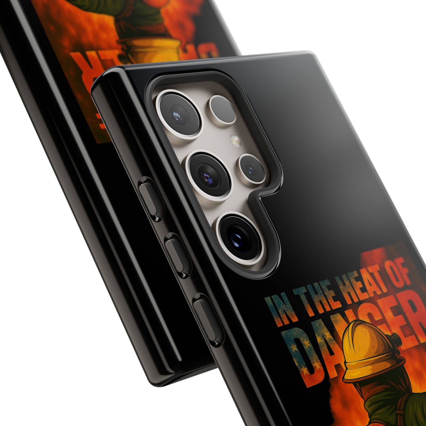 Firefighter Phone Case — "In the Heat of Danger We Hold the Line" Tough Protective Case