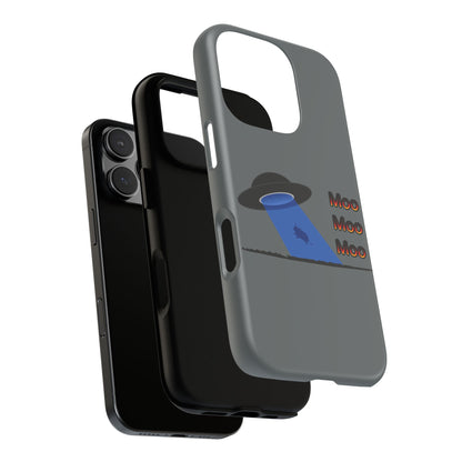 Phone Case — Funny UFO Cow Abduction Design with “Moo Moo Moo”
