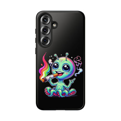 Alien Smoking Rainbow Joint Phone Case — Cute Psychedelic Cannabis iPhone Cover
