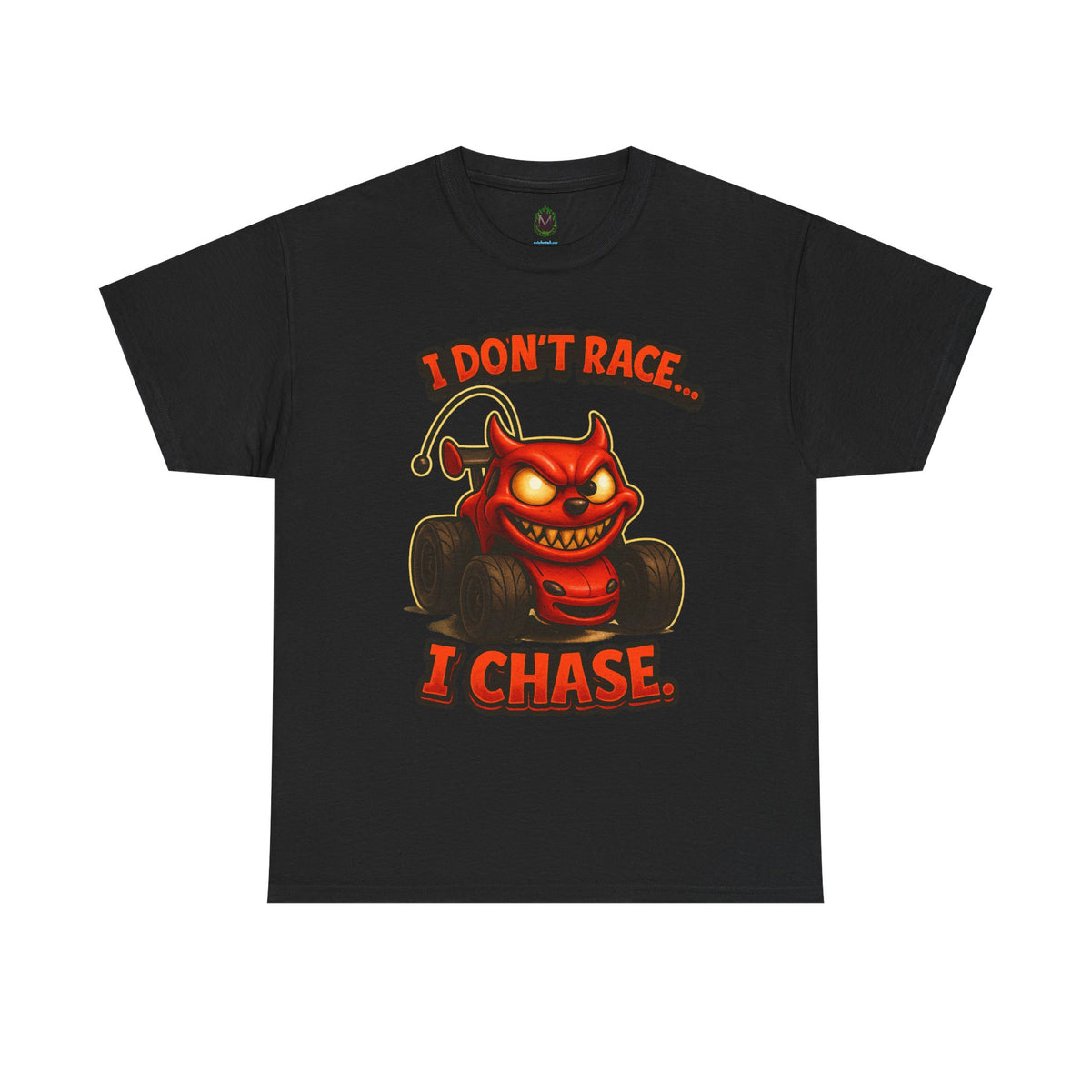 I Don't Race I Chase T-Shirt | Devil Car Cartoon Tee