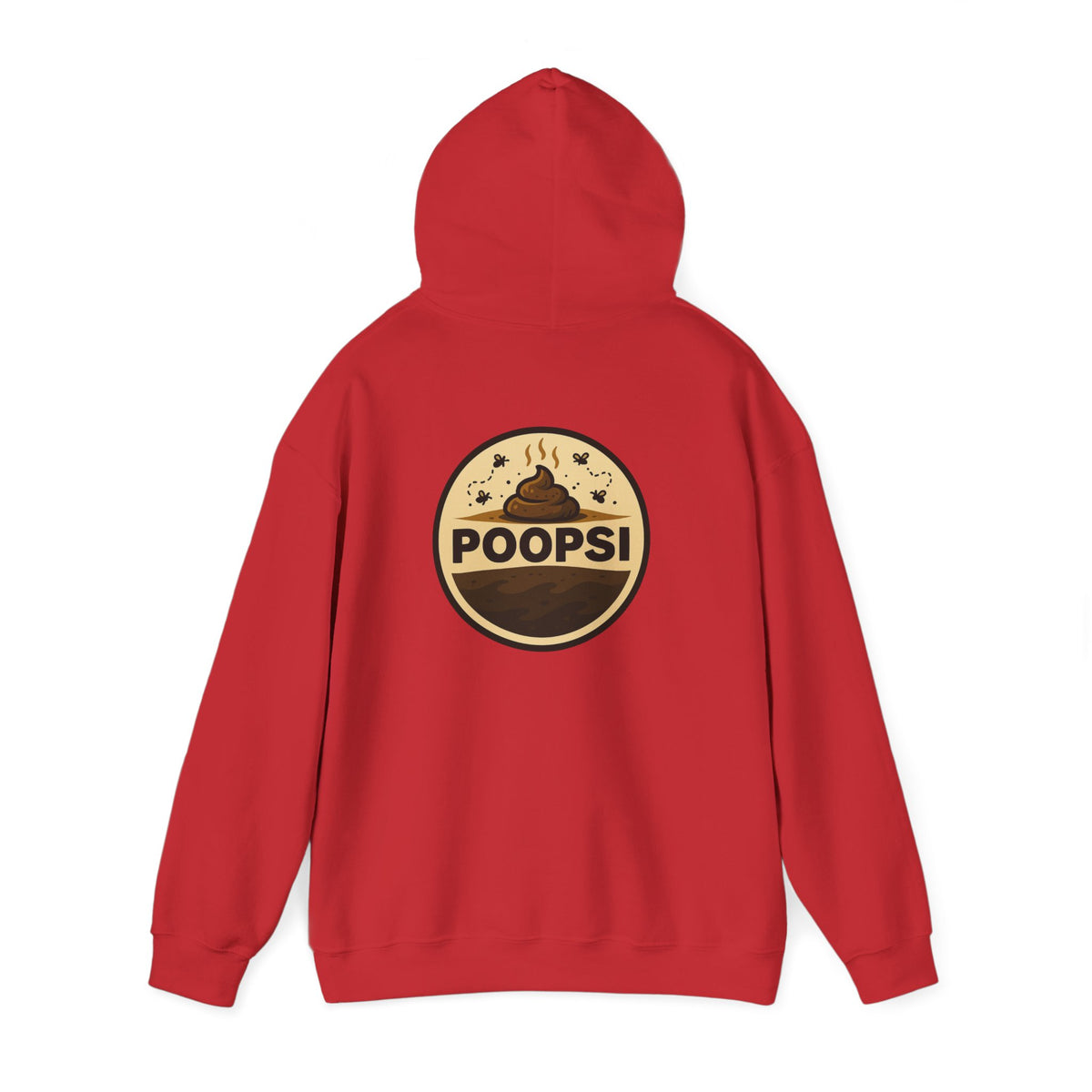 Funny 'POOPSI' Logo Hoodie — Retro Poop Emoji Graphic Pullover