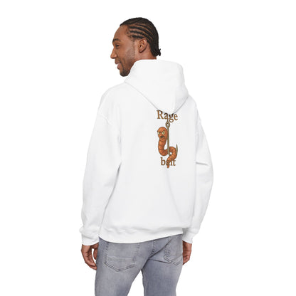 Rage Bait Hoodie — Funny Worm Graphic Hooded Sweatshirt