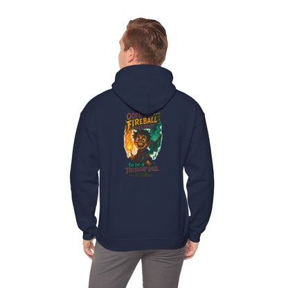 Fireball Demon Hoodie — Fiery Illustration Sweatshirt