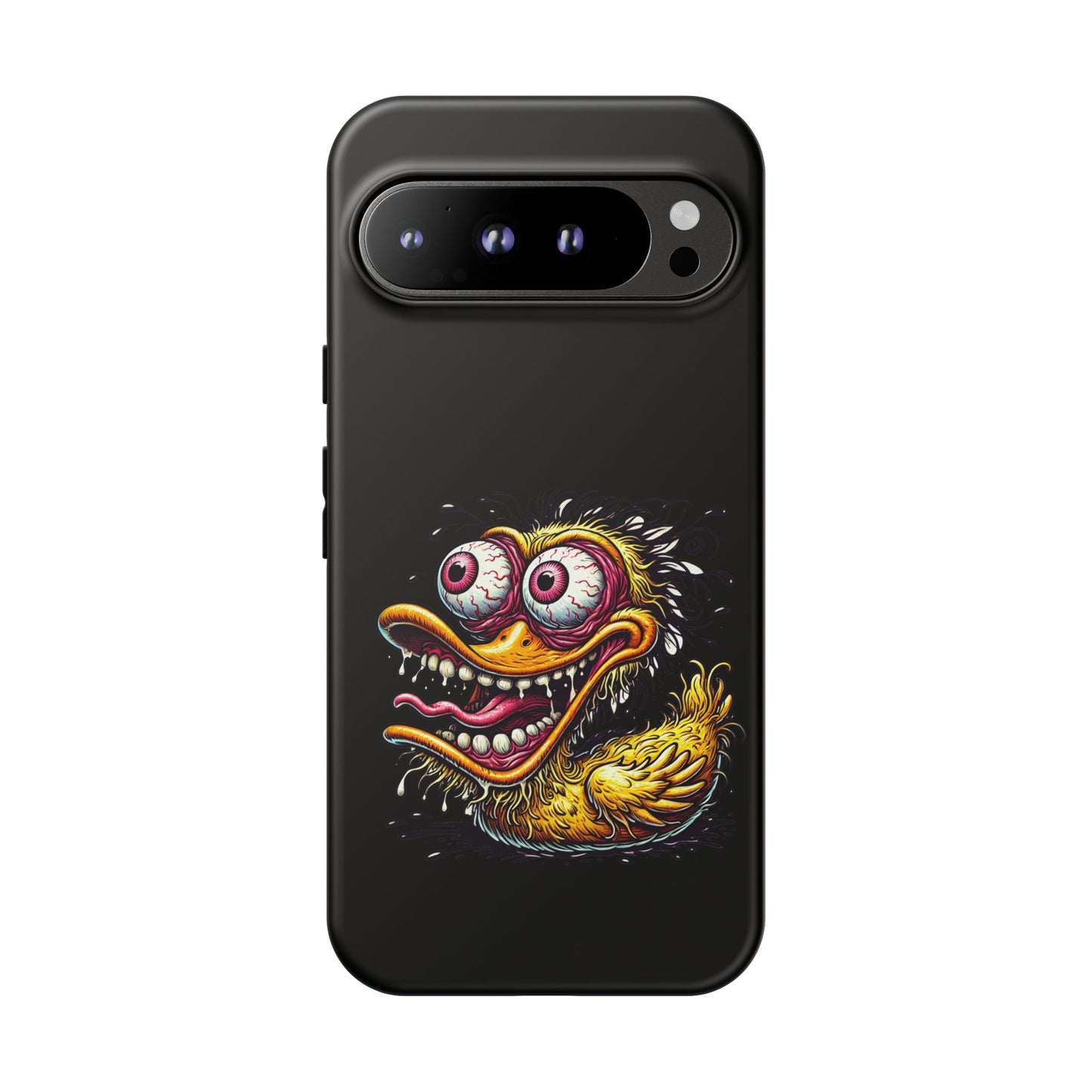 Duck Monster Phone Case — Crazy Cartoon Eye Duck Shock Design Tough Case