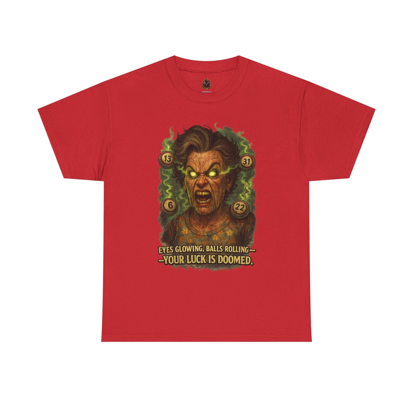 Your Luck Is Doomed T-Shirt | Horror Dice Seer, RPG Tabletop Tee
