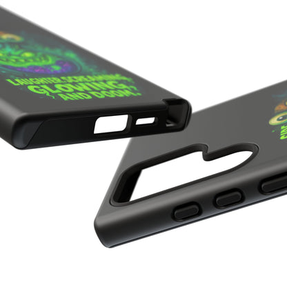 Phone Case — 'Side Effects May Include Laughter, Screaming, Glowing, and Doom' Neon Monster