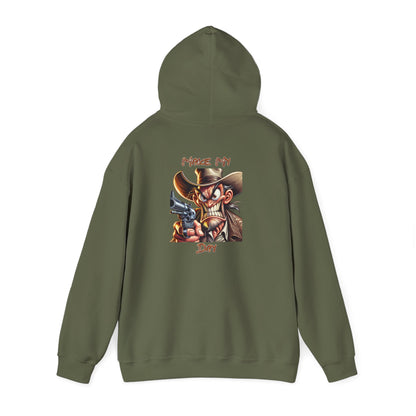 Make My Day Hoodie – Cartoon Gunslinger Attitude
