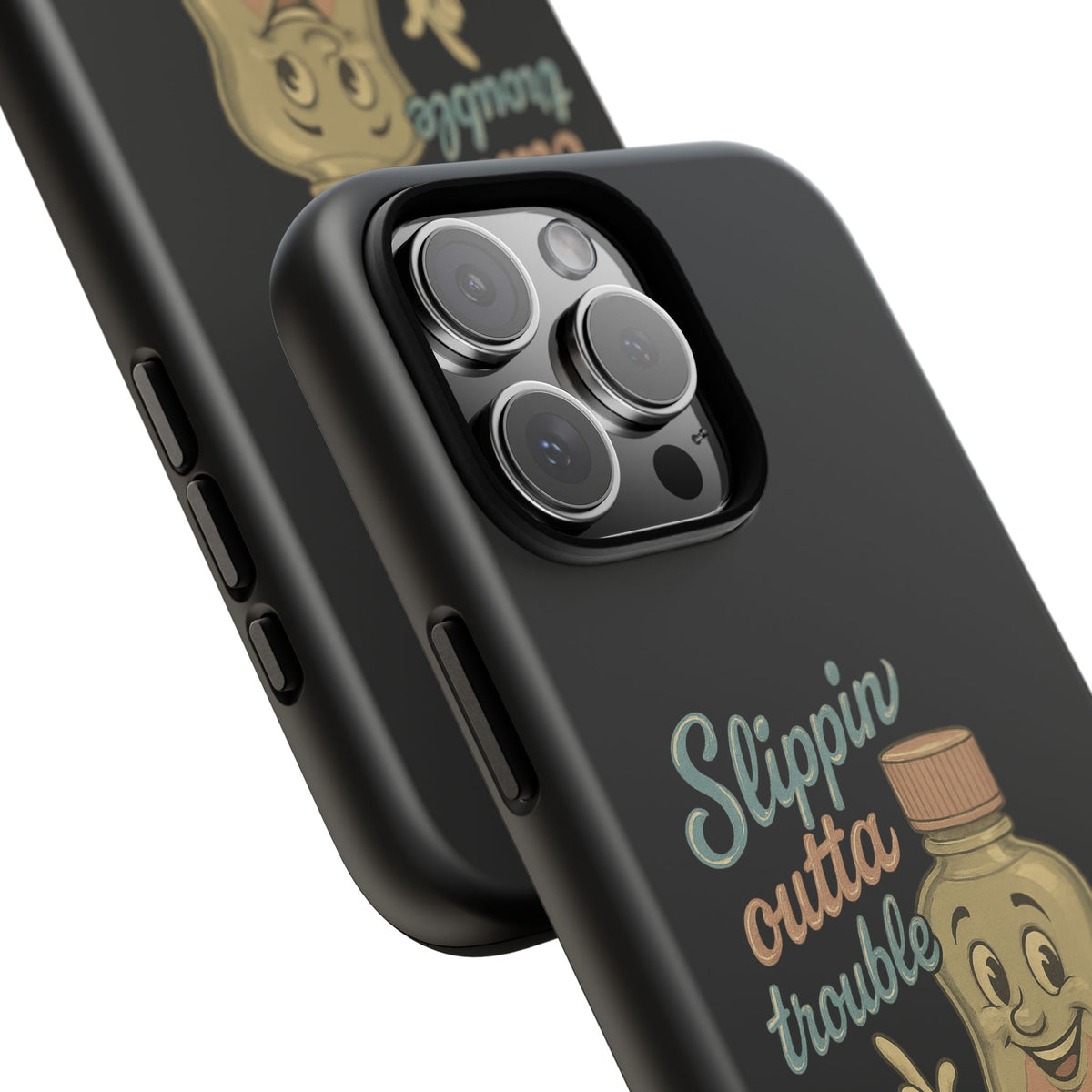 Phone Case — 'Slippin Outta Trouble' Retro Baby Oil Mascot