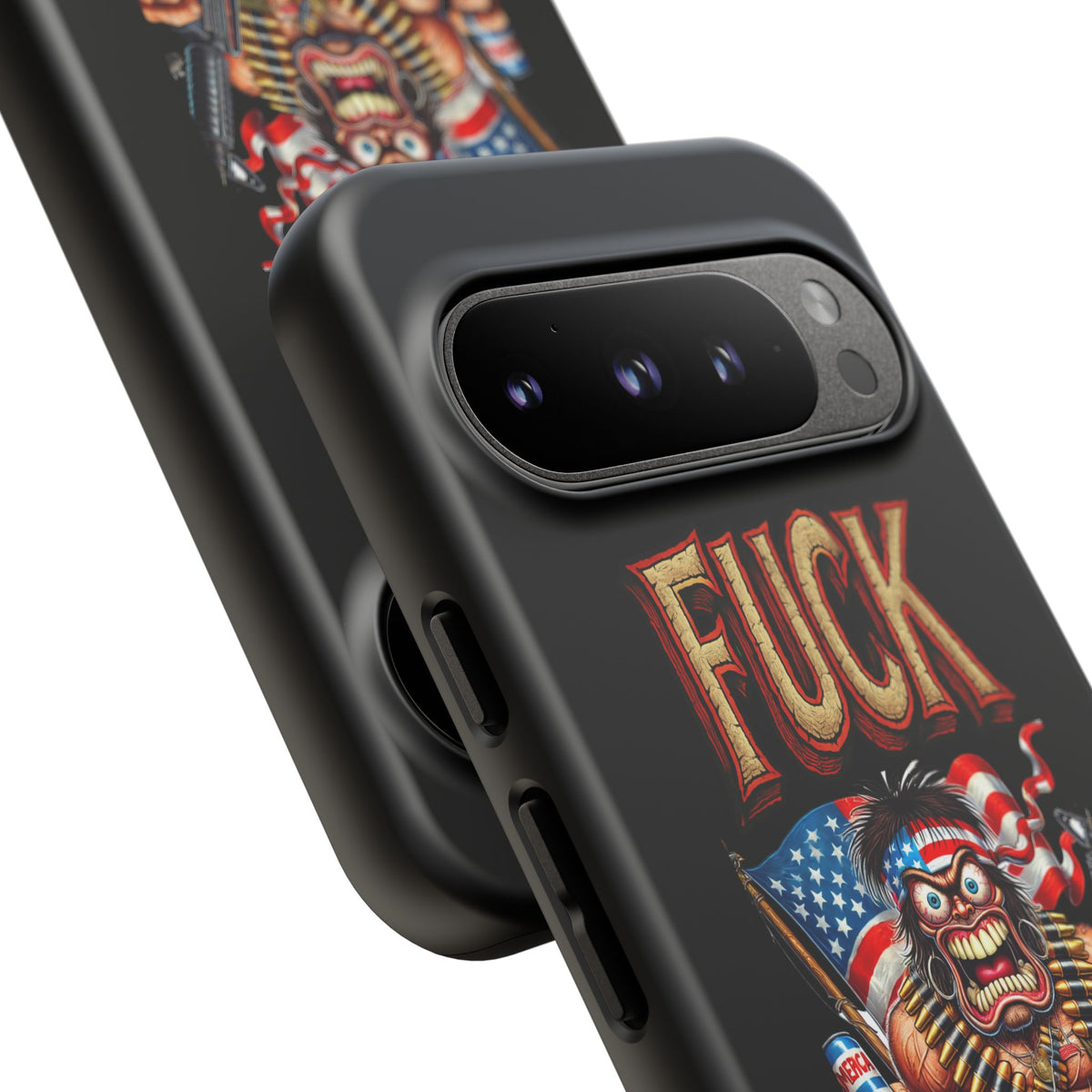Phone Case — "FUCK YEA" Patriotic Skeleton Soldier Graphic