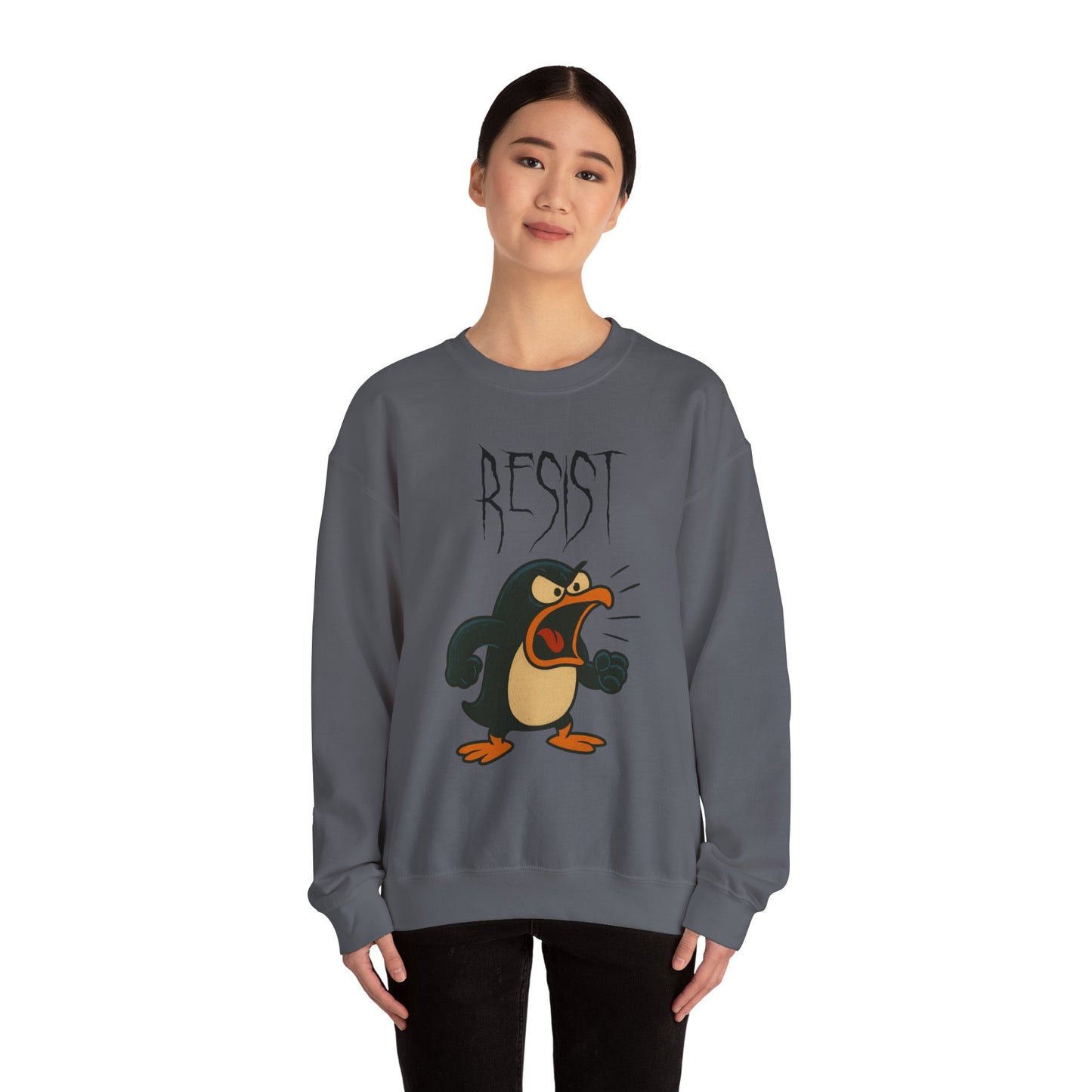 Resist – Angry Penguin Crewneck Sweatshirt