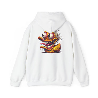 Duck Character Hoodie – Quirky Crazy Duck Illustration Pullover