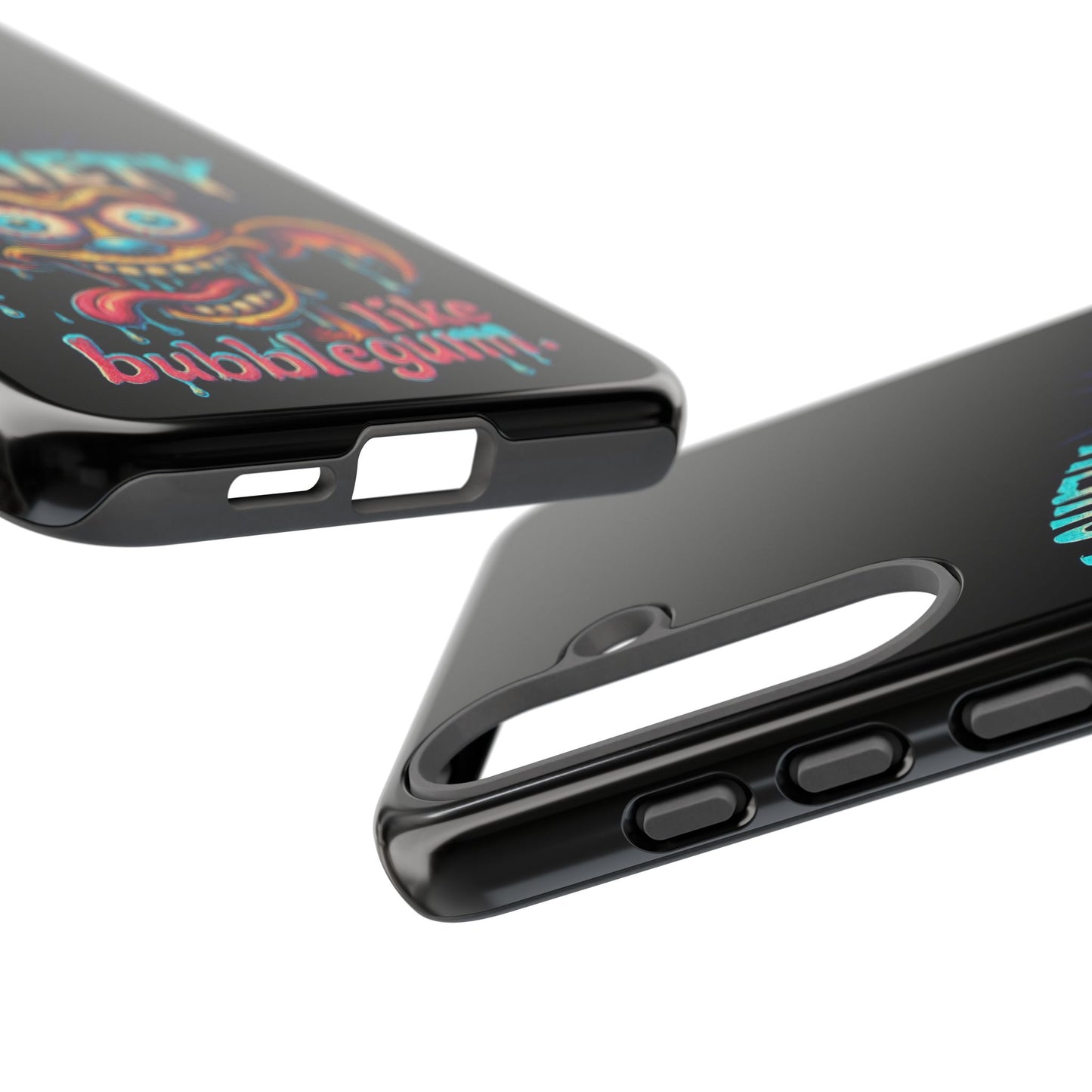 Phone Case — "I Chew Anxiety Like Bubblegum" Retro Monster Design