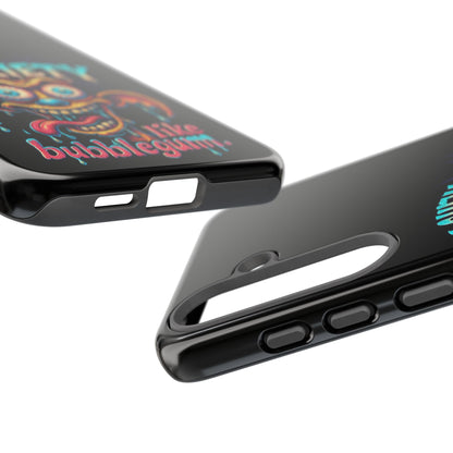 Phone Case — "I Chew Anxiety Like Bubblegum" Retro Monster Design