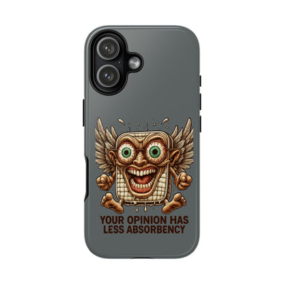 Phone Case — Funny Vintage Winged Toaster Design (“Your Opinion Has Less Absorbency”)
