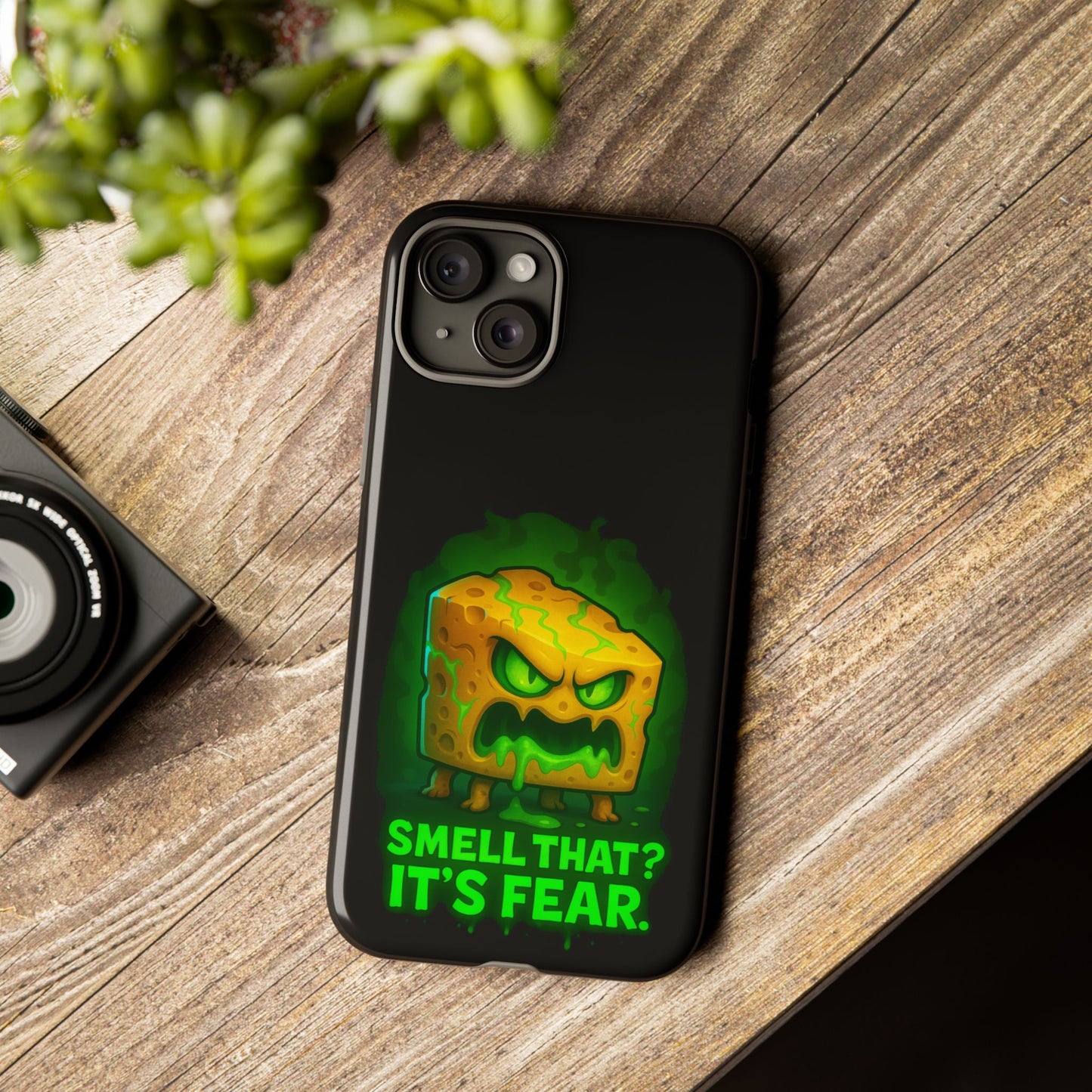 Phone Case — 'Smell That? It's Fear.' Spooky Cheese Monster Protective Case