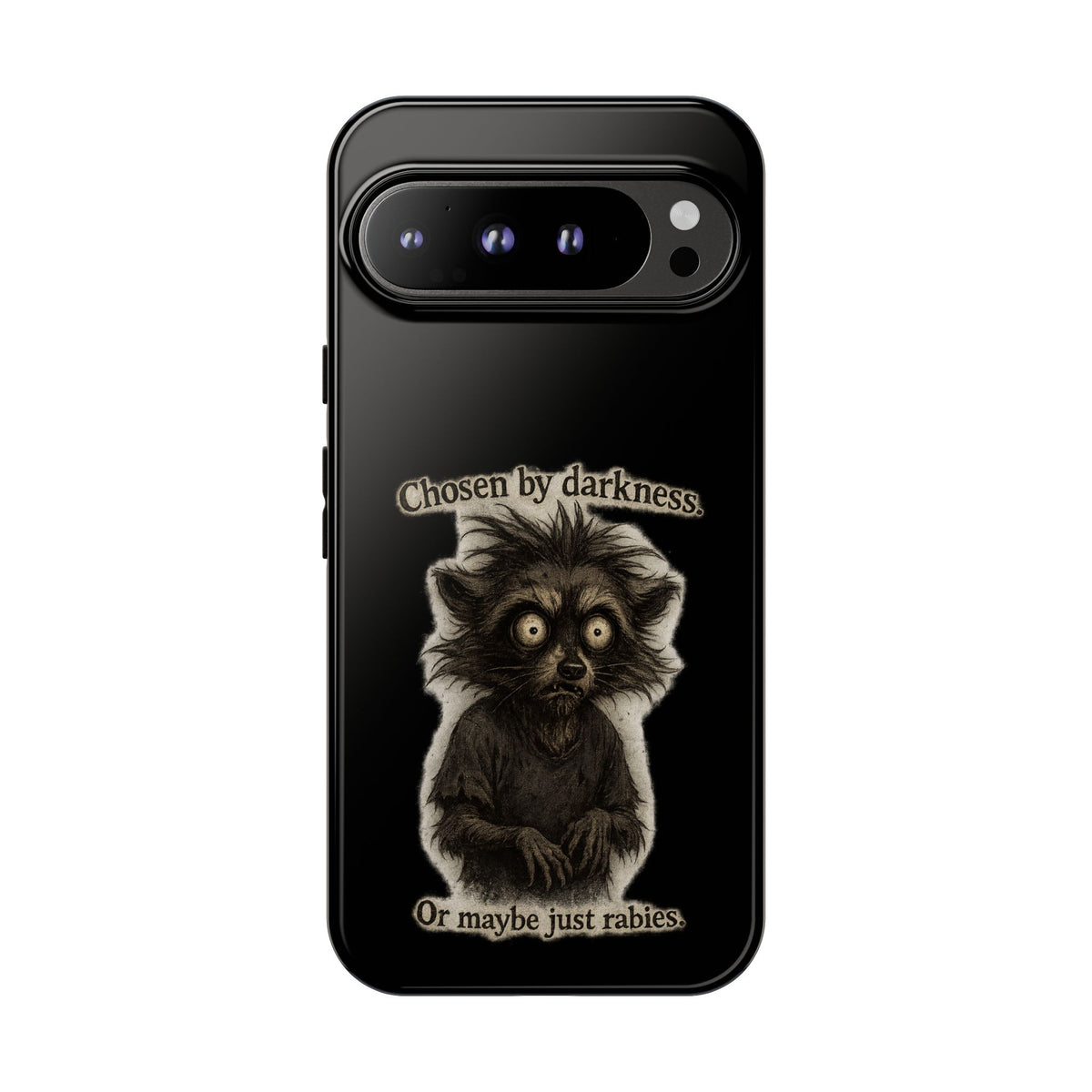 Phone Case - "Chosen by Darkness (Or Maybe Just Rabies)" Cute Creepy Retro Creature Protective Case
