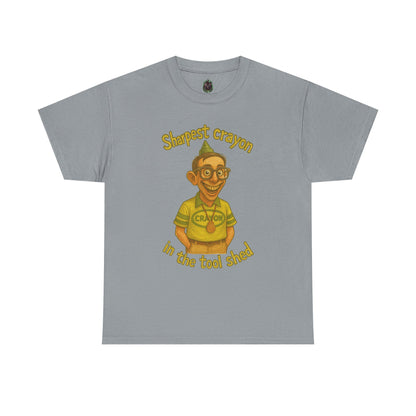 Sharpest Crayon in the Tool Shed T-Shirt | Funny Retro Character Tee