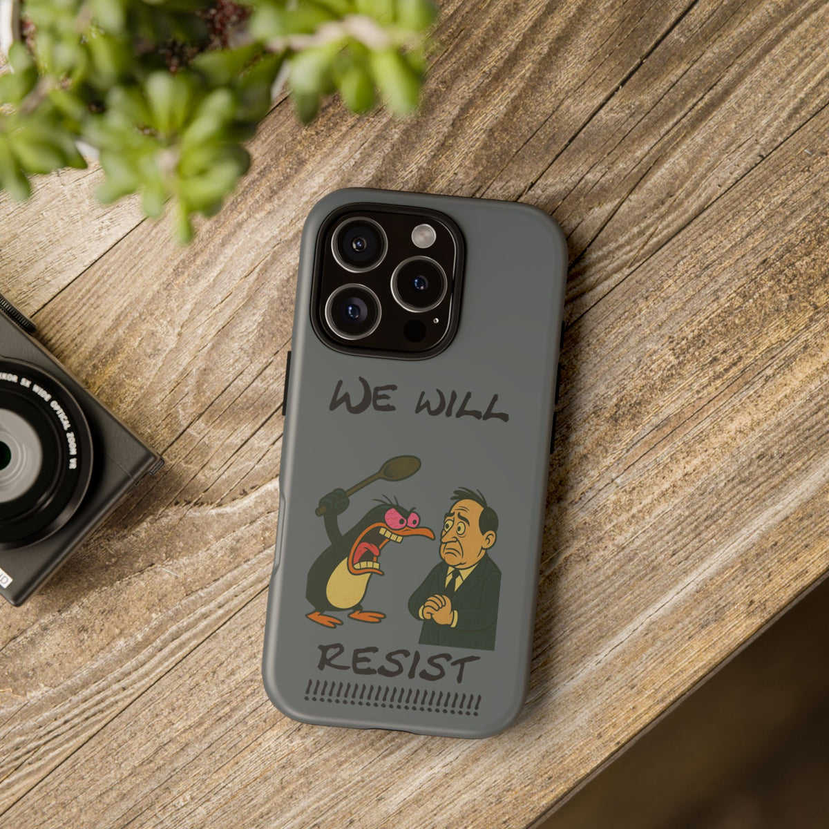 Phone Case - "We Will Resist" Cartoon Protest Design