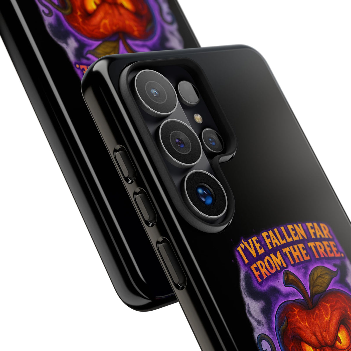 Phone Case — 'I've Fallen Far From the Tree, Straight Into Madness' Pumpkin Horror Design