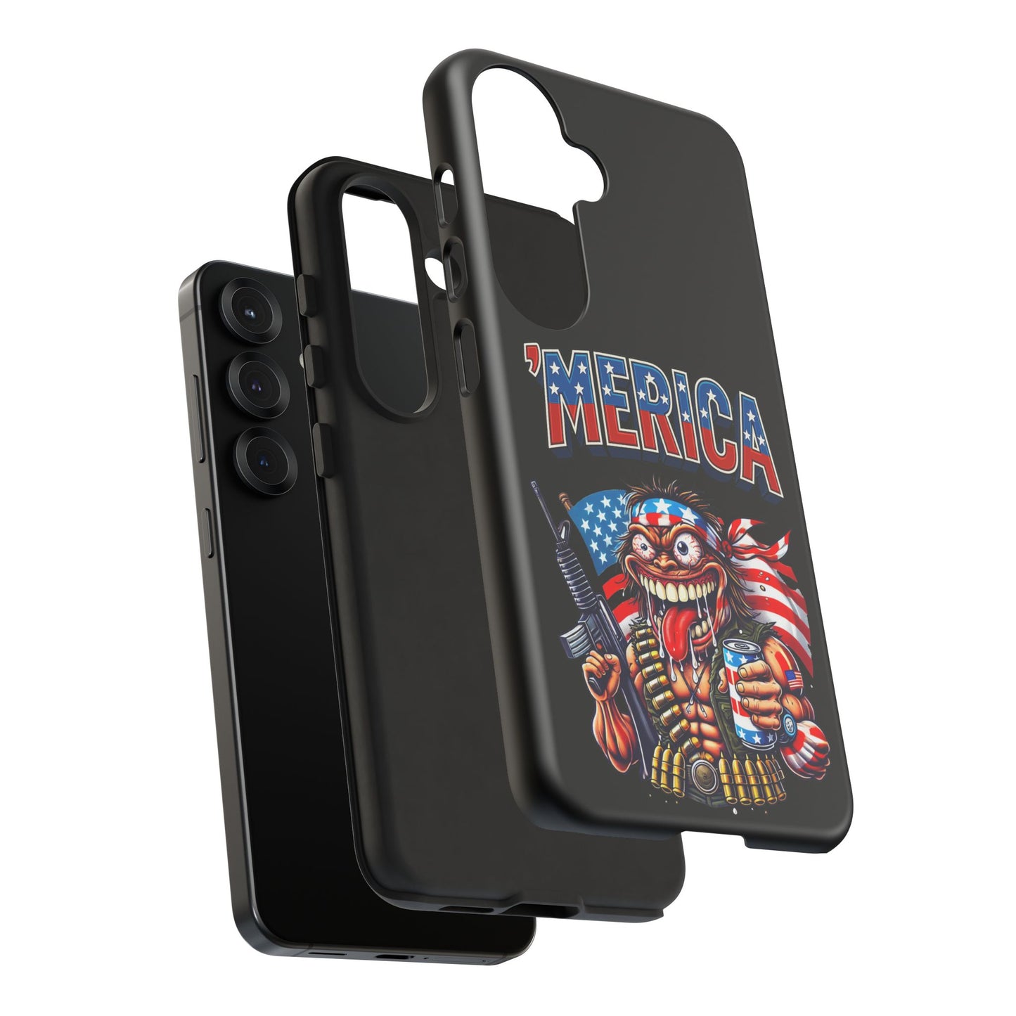'MERICA Patriotic Phone Case — American Flag Madman Design