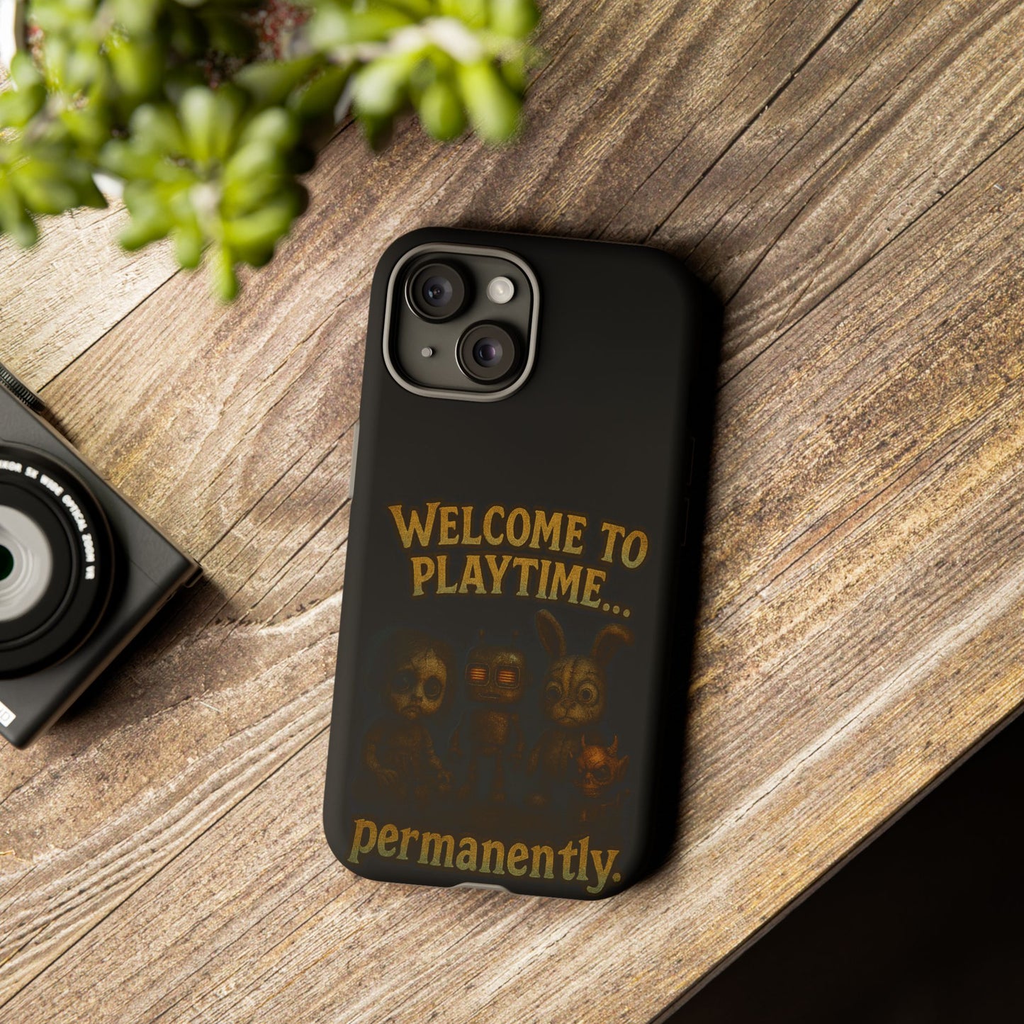 Phone Case — "Welcome to Playtime... Permanently." Horror Game Character Protective Case