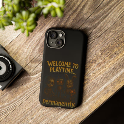 Phone Case — "Welcome to Playtime... Permanently." Horror Game Character Protective Case