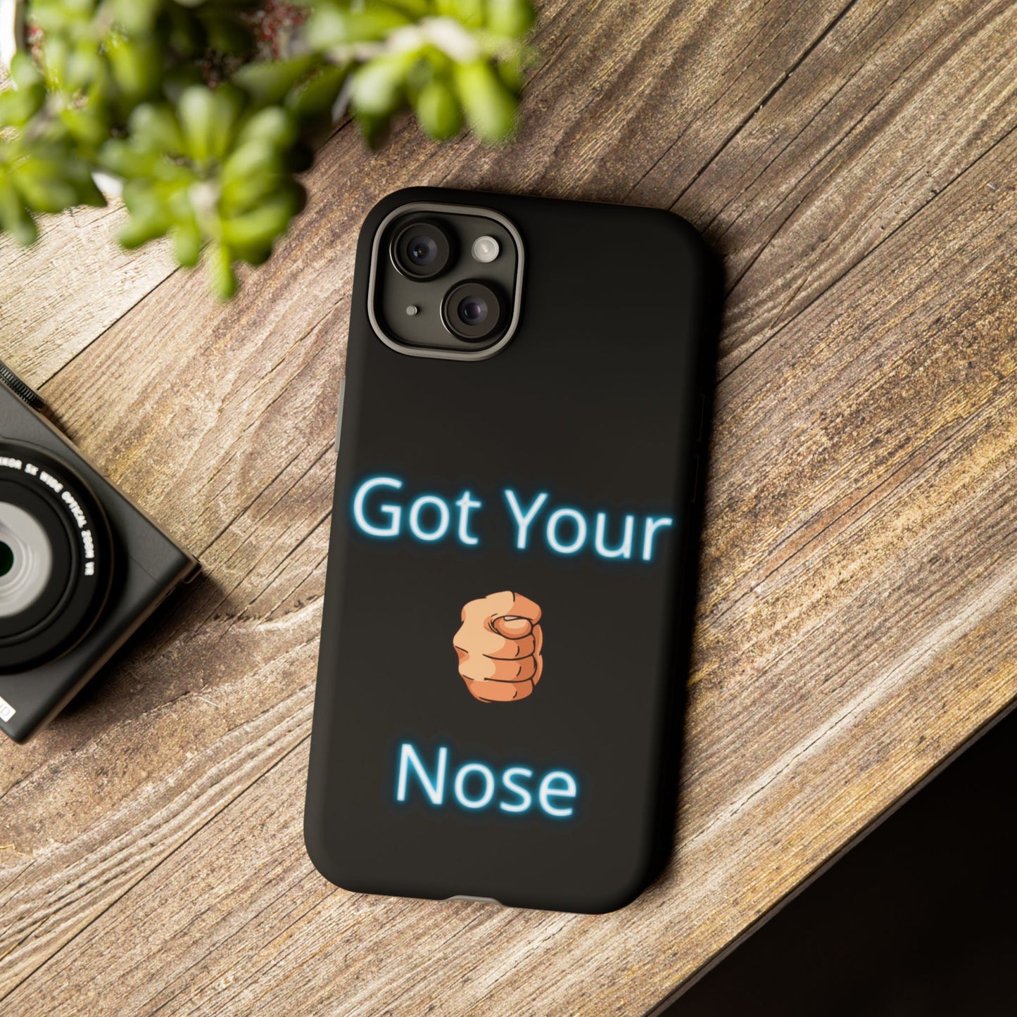 Got Your Nose Phone Case — Funny Neon Fist Design