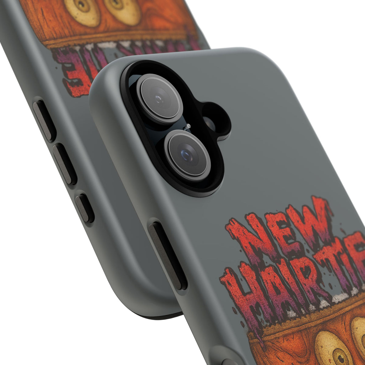 Phone Case — 'New Hairte' Funny Grinning Tongue-Out Monster Design
