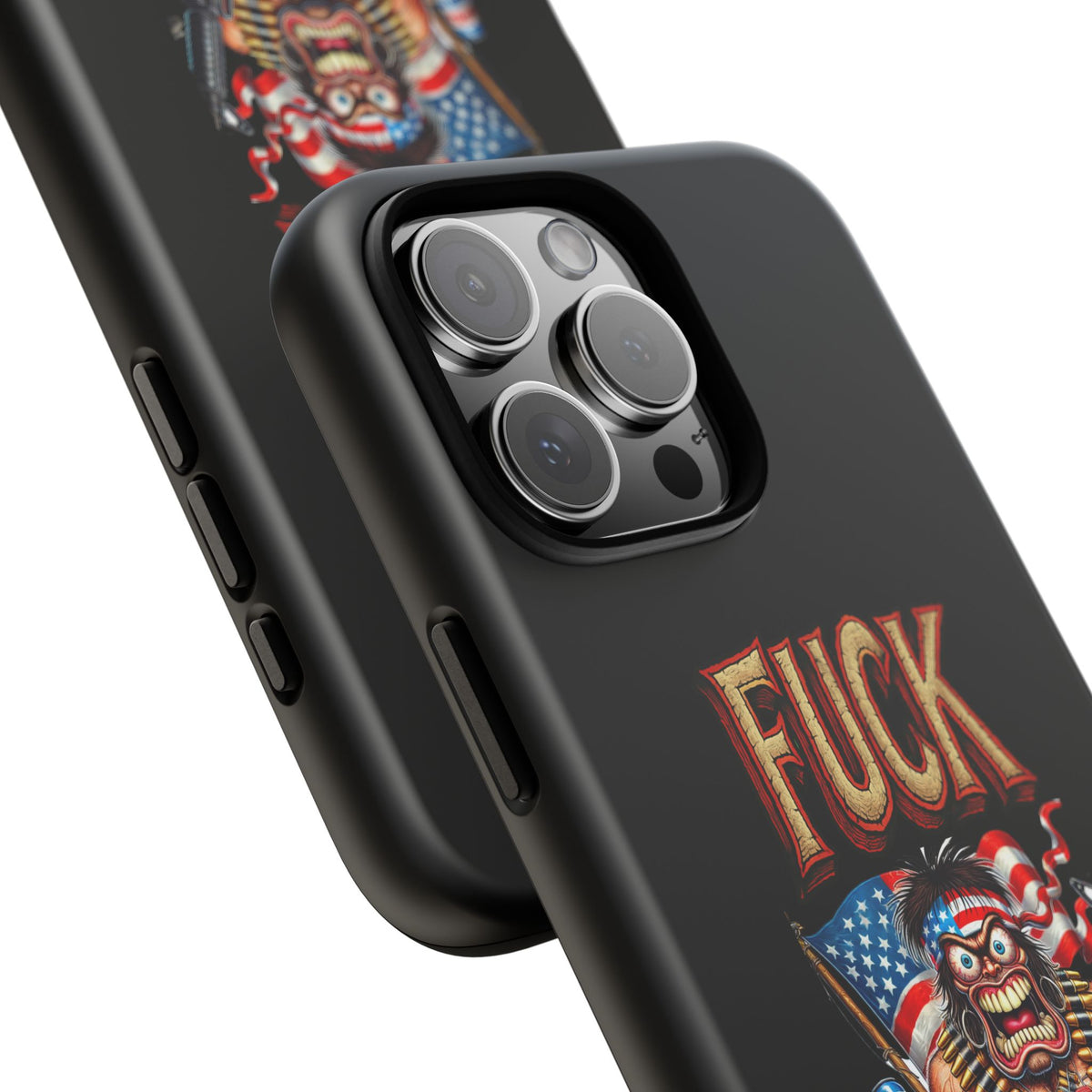 Phone Case — "FUCK YEA" Patriotic Skeleton Soldier Graphic