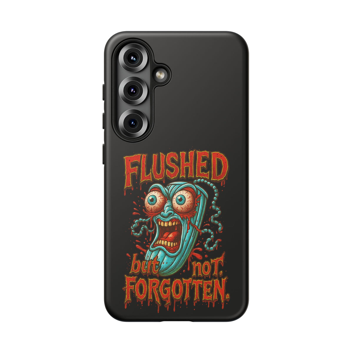 Phone Case — "Flushed But Not Forgotten" Horror Graphic iPhone Cover