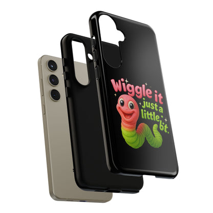 Wiggle It Worm Phone Case — Cute Pink & Green Cartoon iPhone Cover